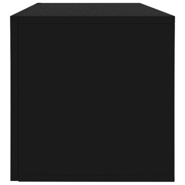 vidaXL Έπιπλο Δίσκων Βινυλίου Μαύρο 71x34x36cm Επεξεργ. Ξύλο 1 τεμ.