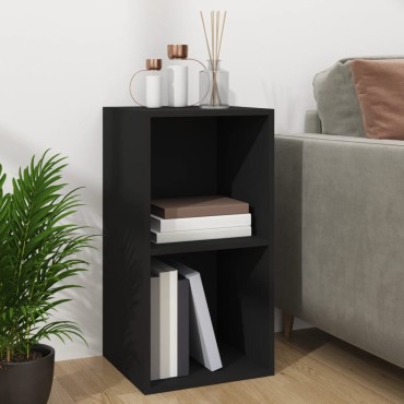 vidaXL Έπιπλο Δίσκων Βινυλίου Μαύρο 71x34x36cm Επεξεργ. Ξύλο 1 τεμ.