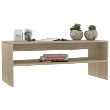 vidaXL Τραπεζάκι Σαλονιού Sonoma Δρυς 100x40x40cm από Επεξ. Ξύλο 1 τεμ.