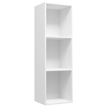 vidaXL Βιβλιοθήκη/Έπιπλο Τηλεόρασης Λευκό 36x30x114cm Επεξ. Ξύλο 1 τεμ.