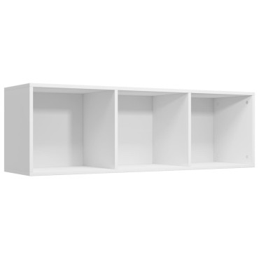 vidaXL Βιβλιοθήκη/Έπιπλο Τηλεόρασης Λευκό 36x30x114cm Επεξ. Ξύλο 1 τεμ.