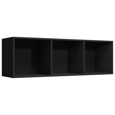 vidaXL Βιβλιοθήκη/Έπιπλο Τηλεόρασης Μαύρο 36x30x114cm Μοριοσανίδα 1 τεμ.