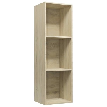 vidaXL Βιβλιοθήκη/Έπιπλο TV Sonoma Δρυς 36x30x114cm από Μοριοσανίδα 1 τεμ.