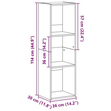 vidaXL Βιβλιοθήκη/Έπιπλο TV Sonoma Δρυς 36x30x114cm από Μοριοσανίδα 1 τεμ.