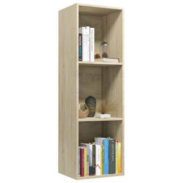 vidaXL Βιβλιοθήκη/Έπιπλο TV Sonoma Δρυς 36x30x114cm από Μοριοσανίδα 1 τεμ.