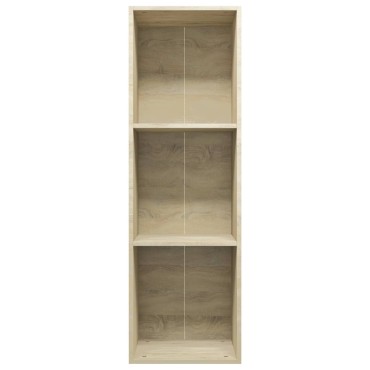 vidaXL Βιβλιοθήκη/Έπιπλο TV Sonoma Δρυς 36x30x114cm από Μοριοσανίδα 1 τεμ.
