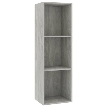 vidaXL Βιβλιοθήκη/Έπιπλο TV Γκρι Σκυροδέματος 36x30x114cm Επεξ. Ξύλο 1 τεμ.