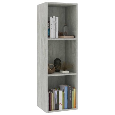 vidaXL Βιβλιοθήκη/Έπιπλο TV Γκρι Σκυροδέματος 36x30x114cm Επεξ. Ξύλο 1 τεμ.