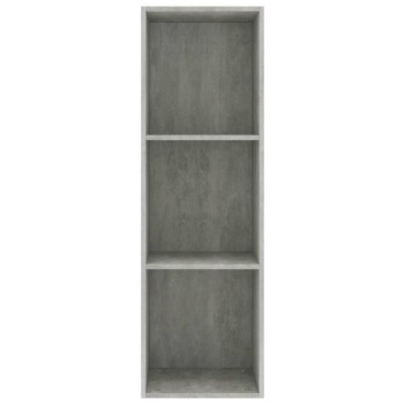vidaXL Βιβλιοθήκη/Έπιπλο TV Γκρι Σκυροδέματος 36x30x114cm Επεξ. Ξύλο 1 τεμ.
