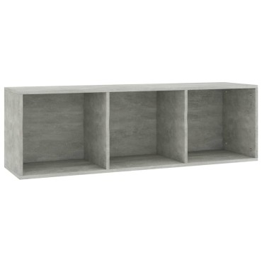 vidaXL Βιβλιοθήκη/Έπιπλο TV Γκρι Σκυροδέματος 36x30x114cm Επεξ. Ξύλο 1 τεμ.