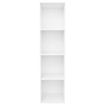 vidaXL Βιβλιοθήκη/Έπιπλο Τηλεόρασης Λευκό 36x30x143cm Επεξ. Ξύλο 1 τεμ.