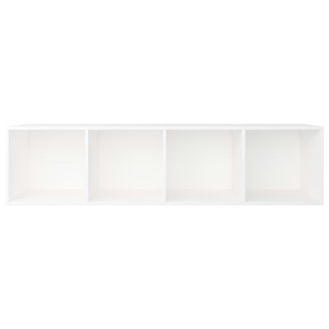 vidaXL Βιβλιοθήκη/Έπιπλο Τηλεόρασης Λευκό 36x30x143cm Επεξ. Ξύλο 1 τεμ.