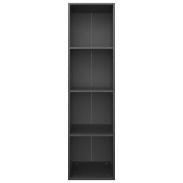 vidaXL Βιβλιοθήκη/Έπιπλο Τηλεόρασης Μαύρο 36x30x143cm Επεξ. Ξύλο 1 τεμ.