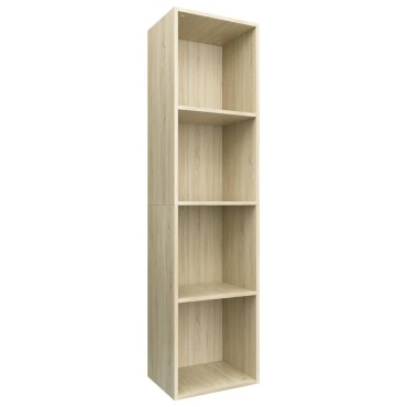 vidaXL Βιβλιοθήκη/Έπιπλο TV Sonoma Δρυς 36x30x143cm από Επεξ. Ξύλο 1 τεμ.