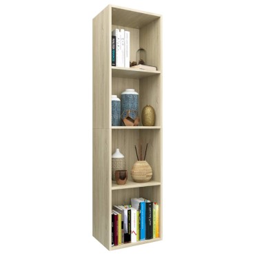 vidaXL Βιβλιοθήκη/Έπιπλο TV Sonoma Δρυς 36x30x143cm από Επεξ. Ξύλο 1 τεμ.