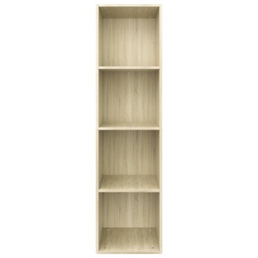vidaXL Βιβλιοθήκη/Έπιπλο TV Sonoma Δρυς 36x30x143cm από Επεξ. Ξύλο 1 τεμ.