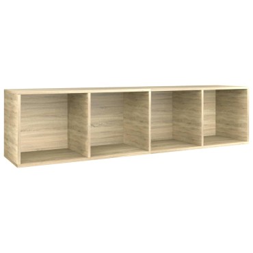 vidaXL Βιβλιοθήκη/Έπιπλο TV Sonoma Δρυς 36x30x143cm από Επεξ. Ξύλο 1 τεμ.