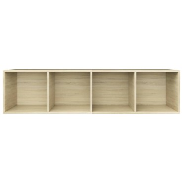 vidaXL Βιβλιοθήκη/Έπιπλο TV Sonoma Δρυς 36x30x143cm από Επεξ. Ξύλο 1 τεμ.