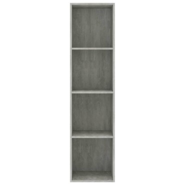 vidaXL Βιβλιοθήκη/Έπιπλο TV Γκρι Σκυροδέματος 36x30x143cm Επεξ. Ξύλο 1 τεμ.