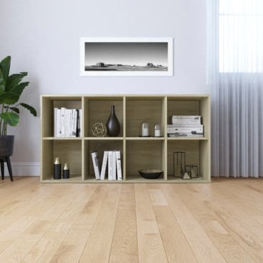 vidaXL Ραφιέρα/Βιβλιοθήκη Sonoma Δρυς 66x30x130cm από Επεξ. Ξύλο 1 τεμ.