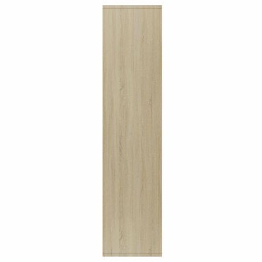 vidaXL Ραφιέρα/Βιβλιοθήκη Λευκή/Sonoma 66x30x130cm από Μοριοσανίδα 1 τεμ.