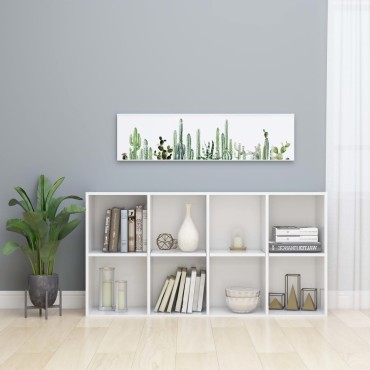 vidaXL Ραφιέρα/Βιβλιοθήκη Γυαλιστερό Λευκό 66x30x130cm Επεξ. Ξύλο 1 τεμ.