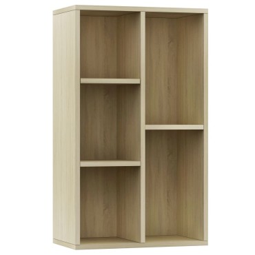 vidaXL Ραφιέρα / Βιβλιοθήκη Sonoma Δρυς 50x25x80cm από Επεξ. Ξύλο 1 τεμ.