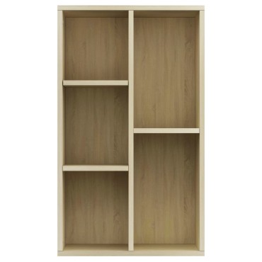 vidaXL Ραφιέρα / Βιβλιοθήκη Sonoma Δρυς 50x25x80cm από Επεξ. Ξύλο 1 τεμ.