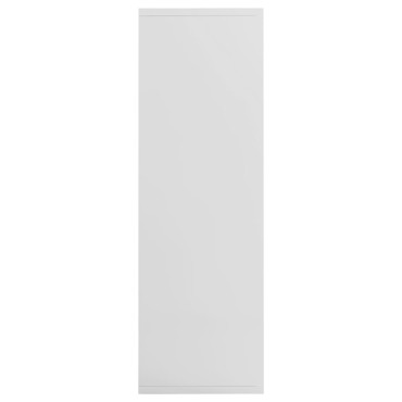 vidaXL Ραφιέρα / Βιβλιοθήκη Γυαλιστερό Λευκό 50x25x80cm Επεξ. Ξύλο 1 τεμ.
