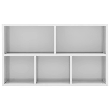 vidaXL Ραφιέρα / Βιβλιοθήκη Γυαλιστερό Λευκό 50x25x80cm Επεξ. Ξύλο 1 τεμ.