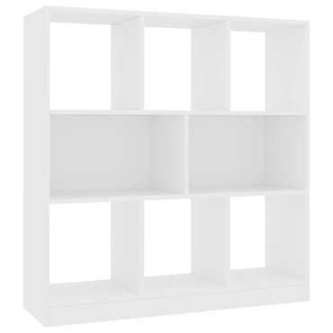 vidaXL Βιβλιοθήκη Λευκή 97,5x29,5x100cm από Επεξ. Ξύλο 1 τεμ.