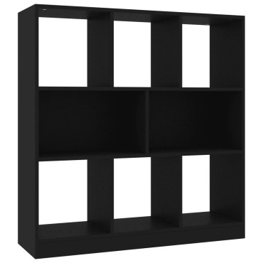 vidaXL Βιβλιοθήκη Μαύρη 97,5x29,5x100cm από Επεξ. Ξύλο 1 τεμ.