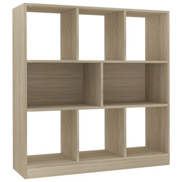 vidaXL Βιβλιοθήκη Χρώμα Sonoma Δρυς 97,5x29,5x100cm από Επεξ. Ξύλο 1 τεμ.