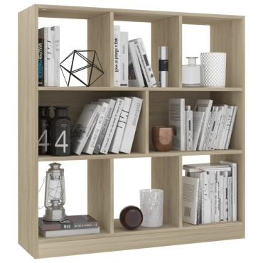 vidaXL Βιβλιοθήκη Χρώμα Sonoma Δρυς 97,5x29,5x100cm από Επεξ. Ξύλο 1 τεμ.
