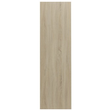 vidaXL Βιβλιοθήκη Λευκή/Sonoma Δρυς 97,5x29,5x100cm από Επεξ. Ξύλο 1 τεμ.