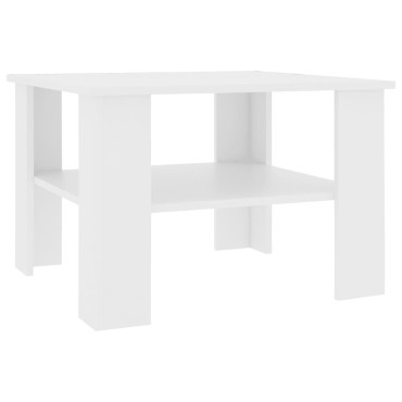 vidaXL Τραπεζάκι Σαλονιού Λευκό 60x60x42cm από Επεξ. Ξύλο 1 τεμ.