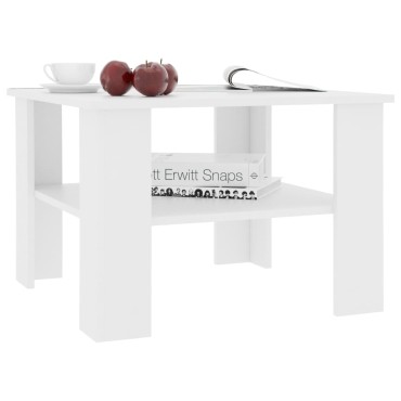 vidaXL Τραπεζάκι Σαλονιού Λευκό 60x60x42cm από Επεξ. Ξύλο 1 τεμ.