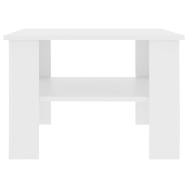 vidaXL Τραπεζάκι Σαλονιού Λευκό 60x60x42cm από Επεξ. Ξύλο 1 τεμ.