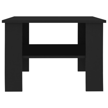 vidaXL Τραπεζάκι Σαλονιού Μαύρο 60x60x42cm από Επεξ. Ξύλο 1 τεμ.
