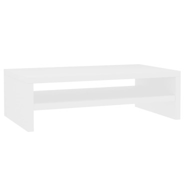 vidaXL Βάση Οθόνης Λευκή 42x24x13cm από Επεξ. Ξύλο