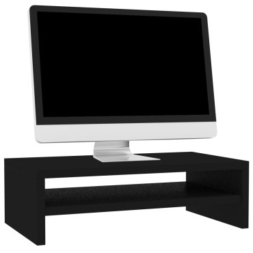 vidaXL Βάση Οθόνης Μαύρη 42x24x13cm από Επεξ. Ξύλο