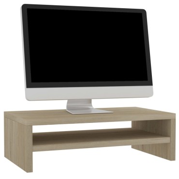 vidaXL Βάση Οθόνης Χρώμα Sonoma Δρυς 42x24x13cm από Επεξ. Ξύλο