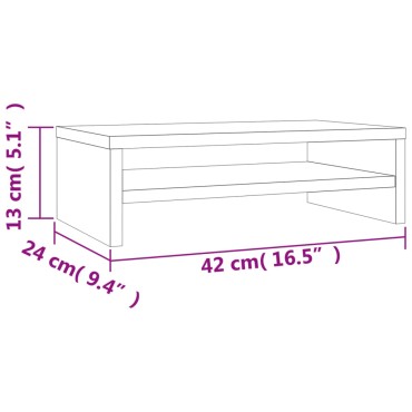 vidaXL Βάση Οθόνης Χρώμα Sonoma Δρυς 42x24x13cm από Επεξ. Ξύλο