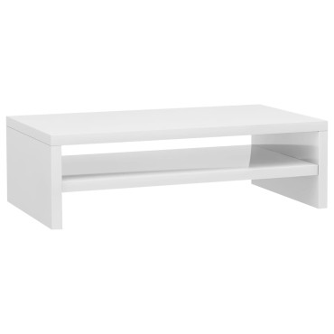 vidaXL Βάση Οθόνης Γυαλιστερό Λευκό 42x24x13cm από Επεξ. Ξύλο