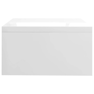 vidaXL Βάση Οθόνης Γυαλιστερό Λευκό 42x24x13cm από Επεξ. Ξύλο
