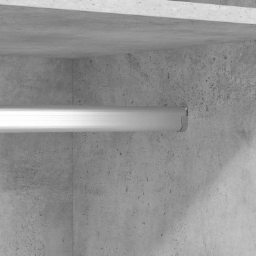 vidaXL Ντουλάπα Γκρι του Σκυροδέματος 50x50x200cm Επεξ. Ξύλο 1 τεμ.