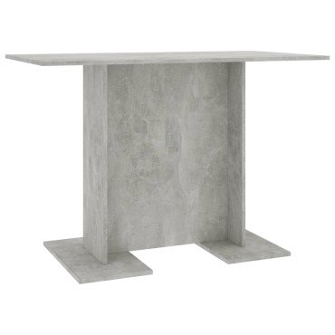vidaXL Τραπεζαρία Γκρι του Σκυροδέματος 110x60x75cm από Επεξ. Ξύλο 1 τεμ.