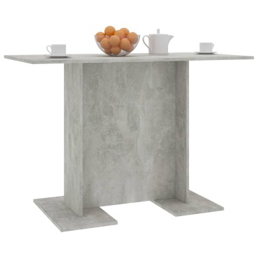vidaXL Τραπεζαρία Γκρι του Σκυροδέματος 110x60x75cm από Επεξ. Ξύλο 1 τεμ.