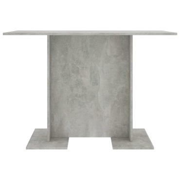 vidaXL Τραπεζαρία Γκρι του Σκυροδέματος 110x60x75cm από Επεξ. Ξύλο 1 τεμ.