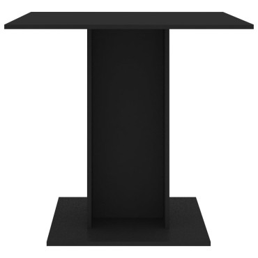 vidaXL Τραπεζαρία Μαύρη 80x80x75cm από Επεξ. Ξύλο 1 τεμ.